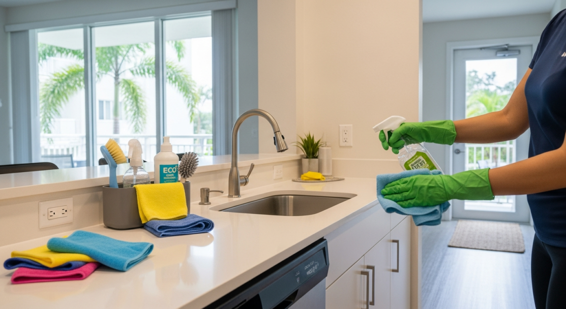 house cleaning tips and tricks in a spotless Orlando condo by All Great Cleaner – Professional Cleaning Services