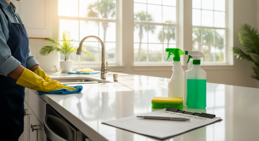 Move-out cleaning cost Orlando – All Great Cleaner – Professional Cleaning Services – Clean kitchen in Orlando home
