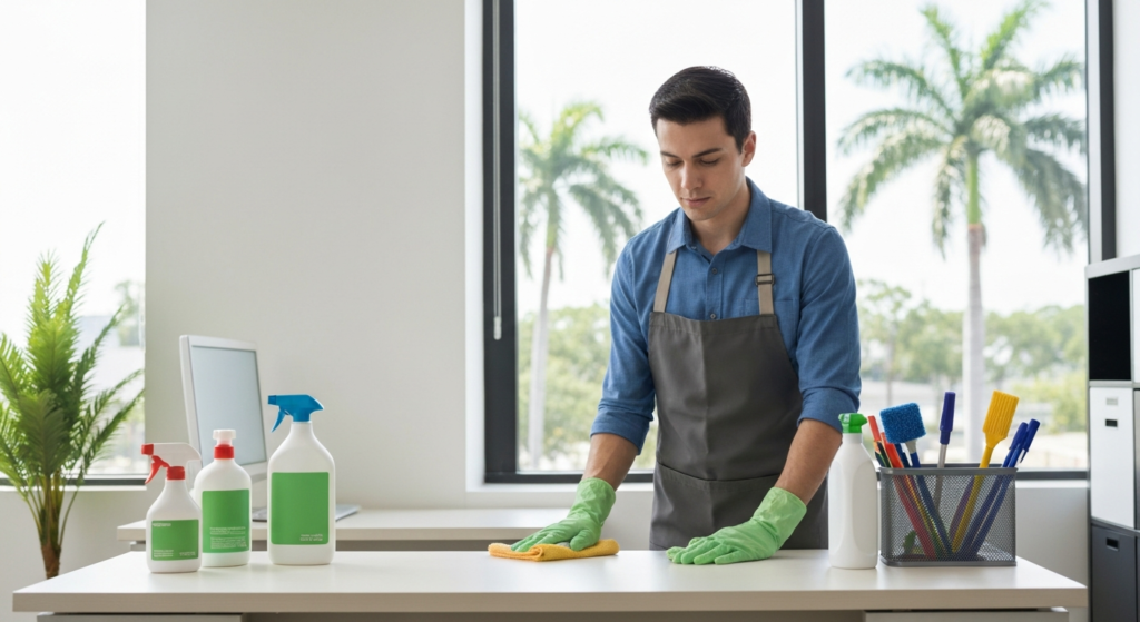 Office cleaning tips by All Great Cleaner – Professional Cleaning Services in Orlando. Featuring a clean workspace and office cleanliness policy.