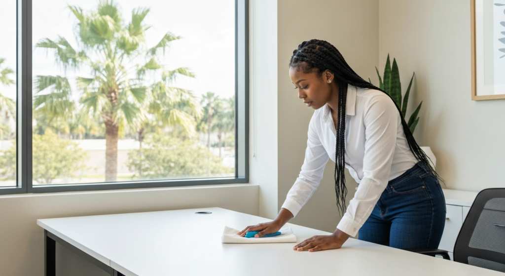 Eco-friendly office cleaning in Orlando with All Great Cleaner – Professional Cleaning Services using green office cleaning practices