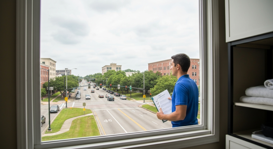 Scheduling move-out cleaning considering Orlando traffic and weather conditions