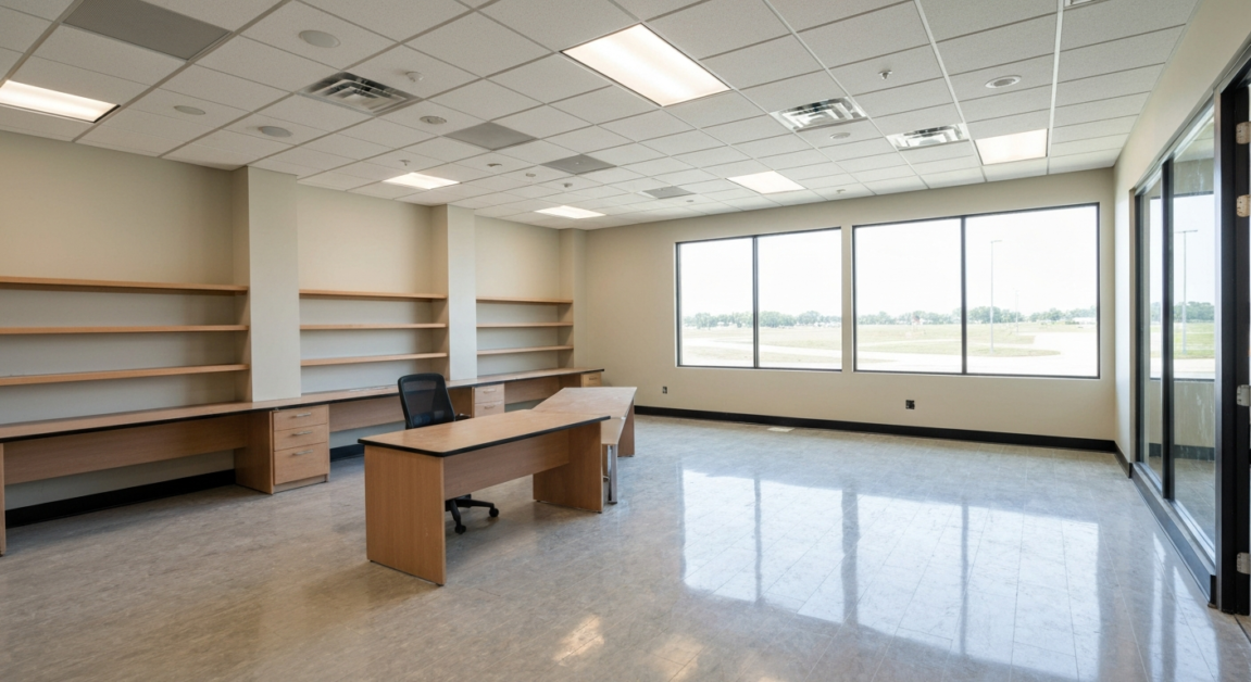 Spotless Orlando office space ready for inspection post-cleaning