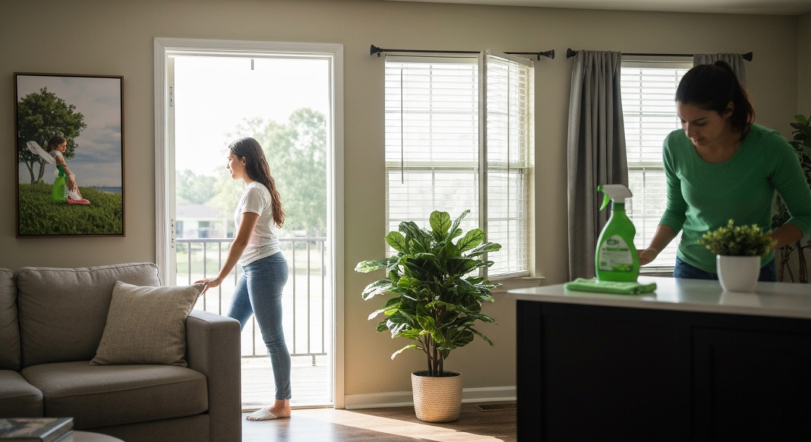 Improved indoor air quality with green cleaning in Orlando home