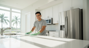 Professional house cleaning in Orlando with All Great Cleaner – Professional Cleaning Services, featuring house cleaning rates per hour and average cost of maid service.
