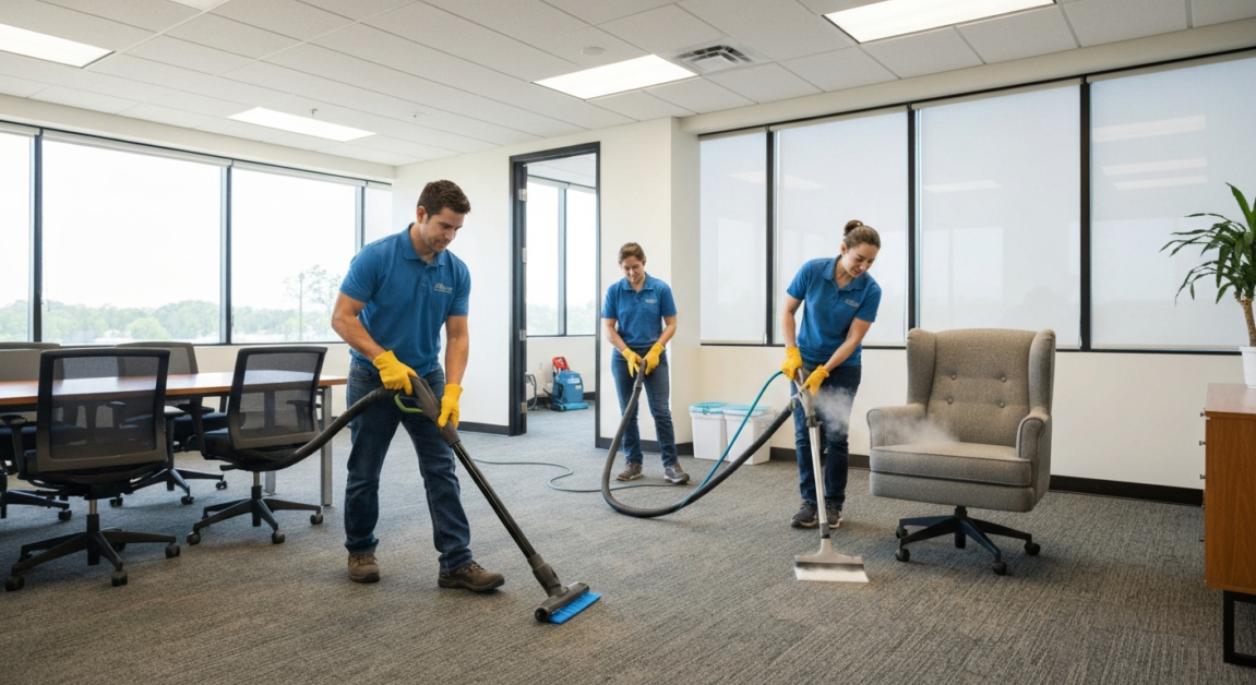 Professional deep cleaning in Orlando office setting using advanced methods