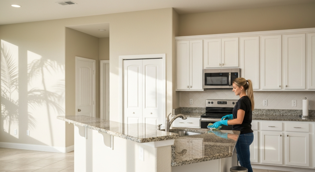 Orlando professional cleaner using eco-friendly products for messy house cleaning - All Great Cleaner